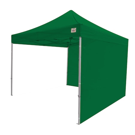 10-Foot Canopy Tent Wall Set, 1 Solid Sidewall And 1 Middle Zipper Sidewall Only, Kelly Green